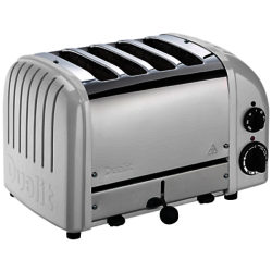 Dualit Made to Order Classic 4-Slice Toaster Stainless Steel/Telegrey Gloss